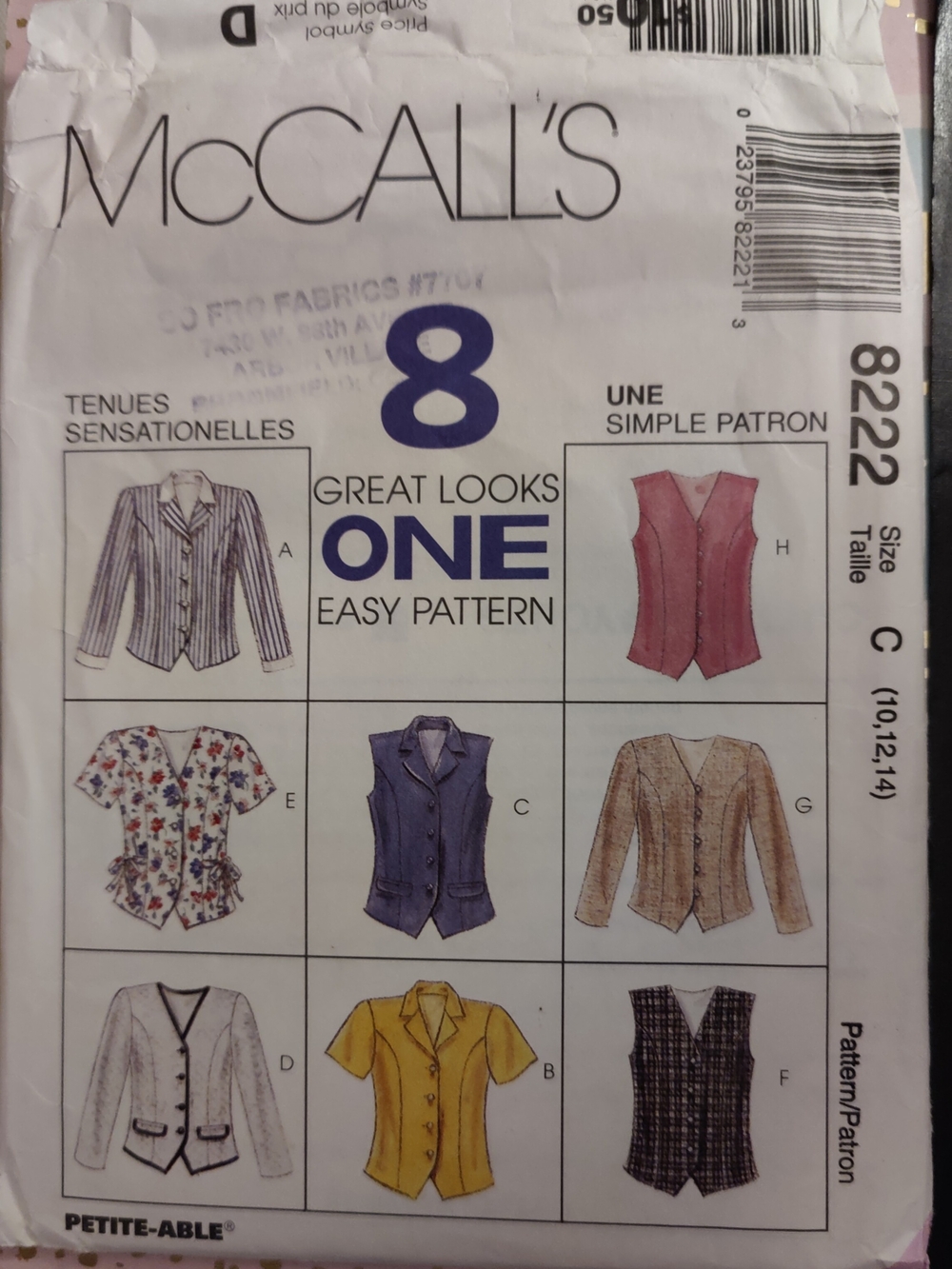 Women's Vintage - Pattern 8222